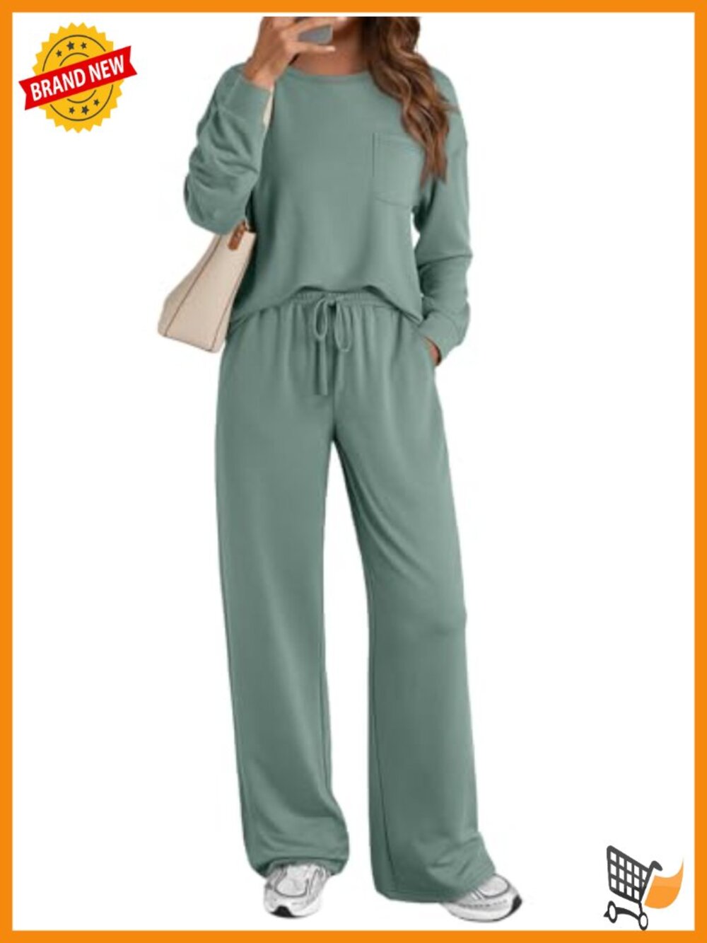 Women's 2 Piece Lounge Set Sweatsuit Wide Leg Pants Long Sleeve